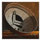 Mimbres Pottery by Michael McCullough, Acrylic on canvas, sold Mar 2022