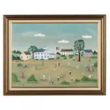 Baseball After School by Charles Munro, Oil on board, sold Mar 2022