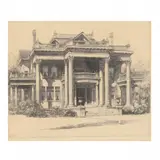 The Blades House, New Bern, North Carolina by Louis Orr, Etching, sold Mar 2022