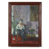 Elizabeth Reading by Shawn Ireland, Oil on canvas, sold Mar 2022