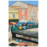 Market Day (Provence) by Carol Iglesias, Pastel over oil, sold Mar 2022