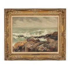 Passing Storm - Noank Point by David Walkley, Oil on canvas board, sold Mar 2022