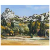 Le Castelas de Roquemartine by Anne-Marie Ruggeri, Dry pastel on paper, sold Mar 2022