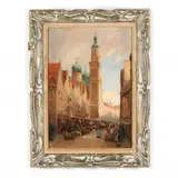 Market Scene in Augsburg by Richard Lipps, Oil on panel, sold Mar 2022