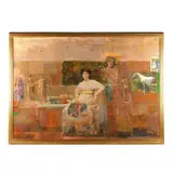 Homage to the Painter V. Bukovac II by Mersad Berber, Mixed media on linen, sold Mar 2022