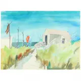 The Net House by Claude Howell, Watercolor on paper, sold Mar 2022