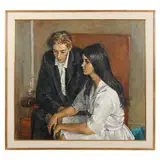 Noreen & Laurie by James Yarbrough, Oil on canvas, sold Mar 2022