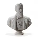 Large Carved Marble Portrait Bust of a Gentleman by Gaetano Trentanove, Carved white marble, sold Mar 2022
