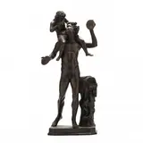 Youthful Satyr with Infant Dionysus by Sabatino de Angelis, Bronze, sold Mar 2022