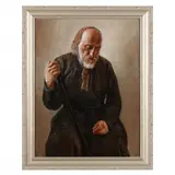 An Old Man by Vladimir Makovsky, Oil on canvas (lined), sold Mar 2022