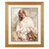 Sola by Jose Royo, Oil on canvas, sold Mar 2022