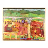 Blue Ridge Aquaducts by Jane Filer, Acrylic on canvas, sold Feb 2022