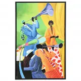 Piano Man by Ivey Hayes, Giclée print in colors on canvas, sold Feb 2022