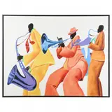 Jazz Trio, White Background by Ivey Hayes, Giclée print in colors, sold Feb 2022