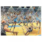 Chaos in Cameron by Ernie Barnes, Offset lithograph in colors, sold Feb 2022