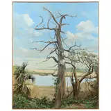 Tree, Bald Head by Paul Minnis, Acrylic on canvas, sold Feb 2022