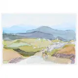 Landscape by Joe H. Cox, Watercolor on paper, sold Feb 2022