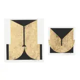 Two Framed Works by Billy Lee, Ink and gold leaf on paper, sold Feb 2022
