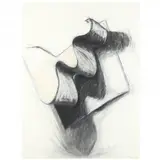 Slap by Dale Emmart, Charcoal on paper, sold Feb 2022