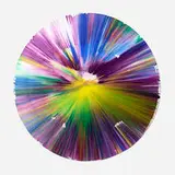 Circle Spin Painting by Damien Hirst, 2009, acrylic on paper, sold Aug 2024