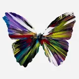 Butterfly Spin Painting by Damien Hirst, 2009, acrylic on paper, sold Aug 2024