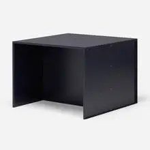No. 10 table by Donald Judd, 1984 / 1989, painted aluminum, sold Jun 2022