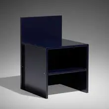 No. 2 chair by Donald Judd, 1984 / 1989, painted aluminum, sold Jun 2022