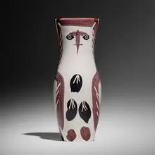 Chouetton by Pablo Picasso, 1952, glazed and incised earthenware decorated in oxides, sold Jun 2022
