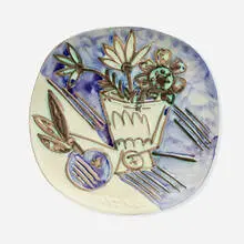 Bouquet à la Pomme by Pablo Picasso, 1956, glazed earthenware, sold Jun 2022