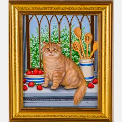 Snack Time by Susan Wall, Acrylic on board, offered Mar 2024