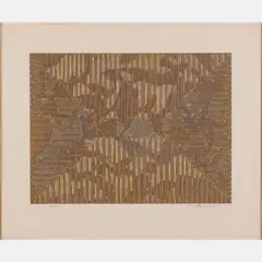 Untitled, 1987,Color by Frank Faulkner, etching with applied acrylic, offered Feb 2024