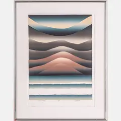 Mystical Shores I, Embossed by William Combs, lithograph, offered Feb 2024