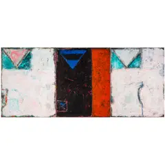 Mute, Blind, Deaf,Triptych by Sun Hee Kwon, Acrylic on canvas, offered Feb 2024
