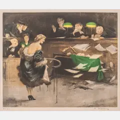 Evacuez La Salle,Colored by Gaston Hoffman, lithograph, offered Dec 2023