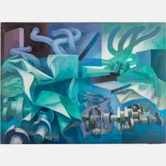 Untitled by James Massena March, 1977, Oil on canvas, offered Nov 2023