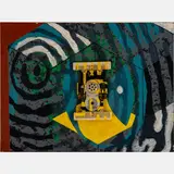 Cubic Light Year by James Massena March, Oil and mixed media on canvas board, offered Nov 2023
