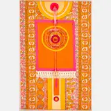 Peeping Tom,Fabric by Marlene Mancini Frost, collage with found objects, offered Nov 2023