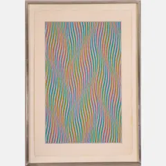 Elapse by Bridget Riley, Silkscreen in colors, offered Oct 2022