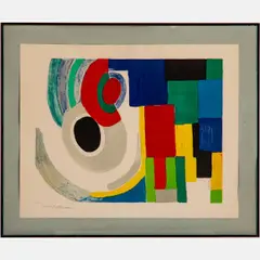 Contrastes by Sonia Delaunay, 1970, Lithograph, offered Oct 2022