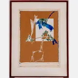 Trait d'Union; Doub' Lux II by John-Franklin Koenig, Oil collage on hand-made paper, offered Oct 2022