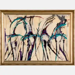 Purple Rhythm by Gary Walton, Mixed media on board, offered Oct 2022