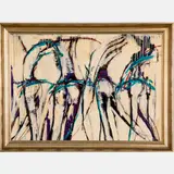 Purple Rhythm by Gary Walton, Mixed media on board, offered Oct 2022