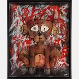 Jungle VIP,Aerosol and by Zero Gradient, acrylic on paper on board, offered Oct 2022