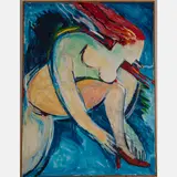 Female Figure by Patricia Kaschalk, Oil on canvas, offered Oct 2022