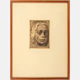 Selbstbildnis by Käthe Kollwitz, 1912, Drypoint etching on vellum, offered Sep 2022