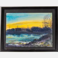 Landscape by Tela Purcell, Watercolor on paper, offered Sep 2022