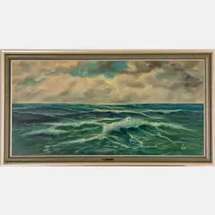 Seascape by Berk, Oil on canvas, offered Sep 2022