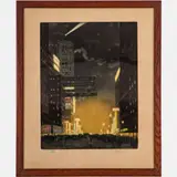 New York at Night by Tavík František Šimon, 1927, Etching, offered Aug 2022