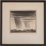 Rain Over Desert Mesas, New Mexico by Arnold Ronnebeck, Lithograph, offered Aug 2022