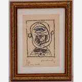 Tete dans la Tete by Pierre Alechinsky, Etching on paper, offered Aug 2022